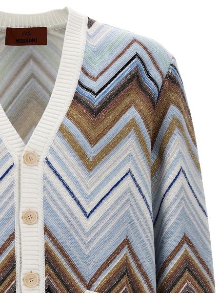 Missoni Zig-Zag Woven V-Neck Cardigan