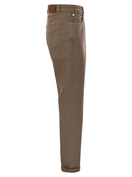 Brunello Cucinelli Five Pocket Traditional Fit Trousers In Light Comfort Dyed Denim