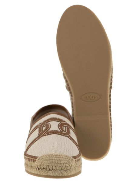 Tod's Slip On Kate In Canvas And Leather