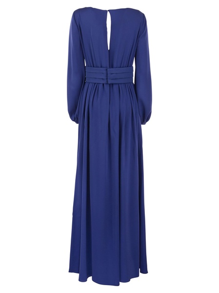 MAX MARA Elegance in Blue: Silk Georgette Dress for Women