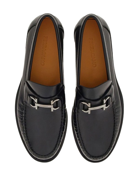 Ferragamo Gancini Leather Loafers