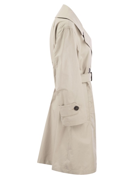 S Max Mara Vtrench Drip Proof Cotton Twill Over Trench Coat