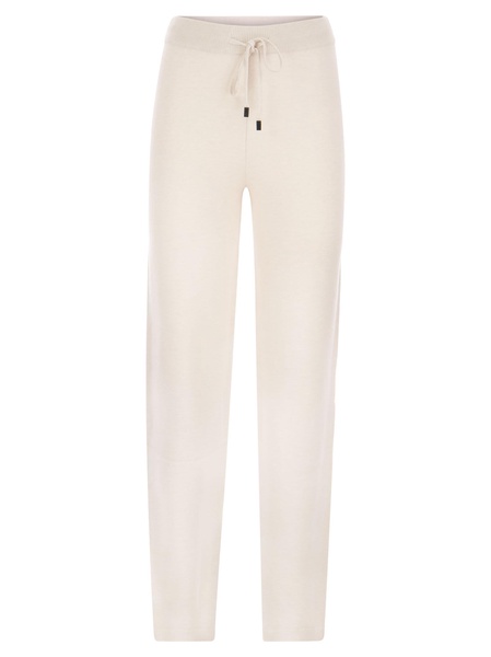 Peserico Wool, Silk And Cashmere Knit Trousers