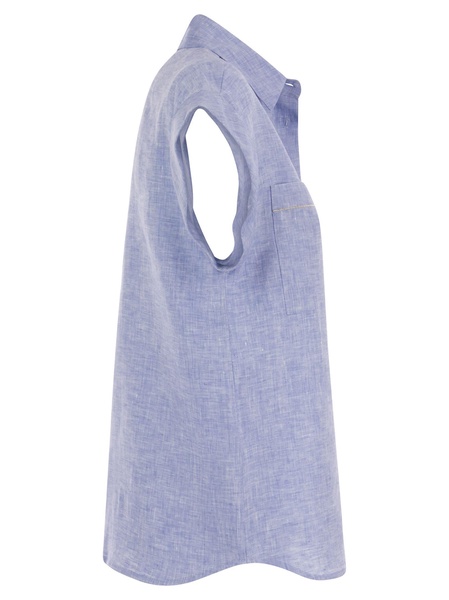 Peserico Linen Sleeveless Shirt