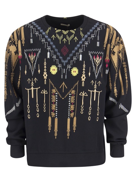 Etro Crew Neck Sweatshirt With Embroidery