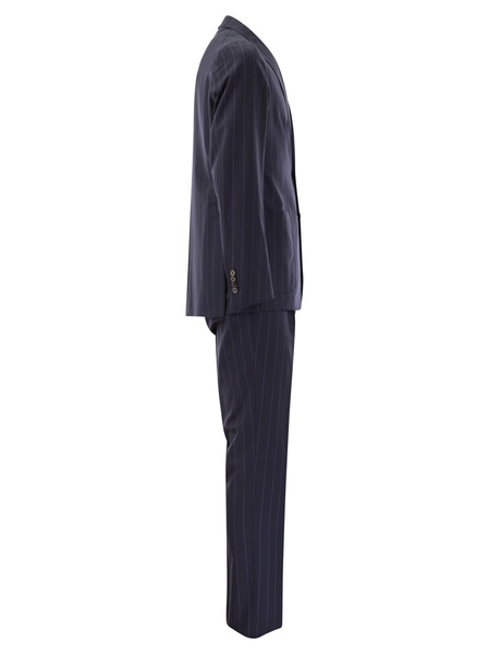 Tagliatore Pinstripe Suit In Wool And Silk