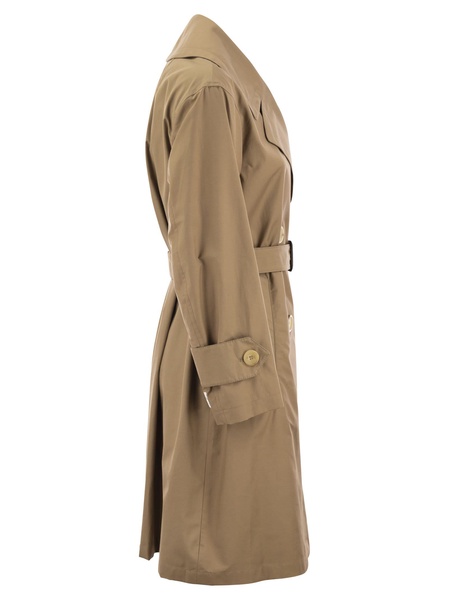 S Max Mara Vtrench Drip Proof Cotton Twill Over Trench Coat