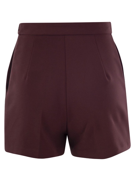 Elisabetta Franchi Stretch Crêpe Shorts with Horse Horse