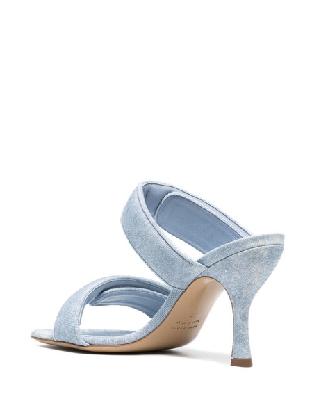 Gia Borghini Two Strap Sandals In Denim