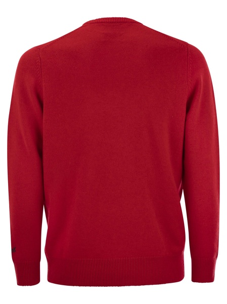 Mc2 Saint Barth Vacanze Di Natale Jumper In Wool And Cashmere Blend