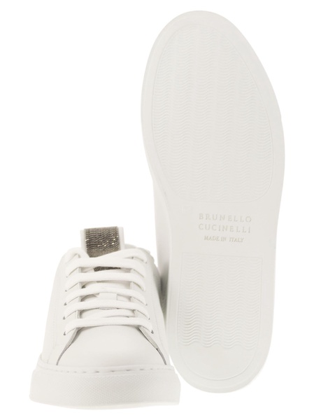 Brunello Cucinelli Matt Calfskin Trainers With Precious Detail