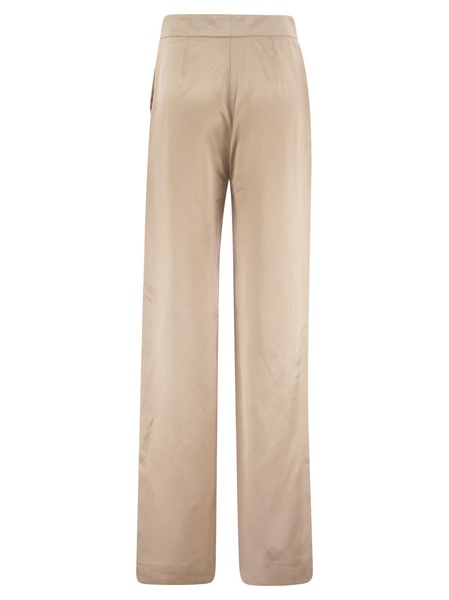 Antonelli Firenze Viscose And Linen Palazzo Trousers