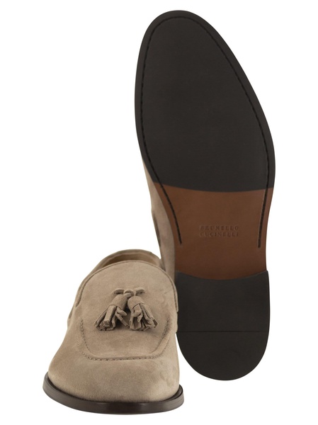 Brunello Cucinelli Suede Moccasins With Tassels