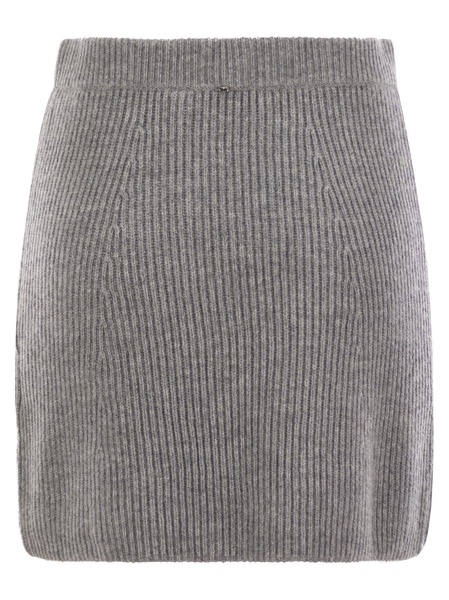 Sportmax Teiera Ribbed Knit Miniskirt