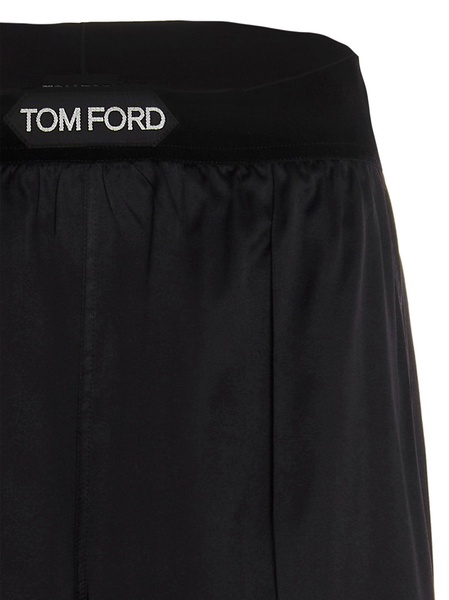 Tom Ford Double Pin Tuck Silk Trousers