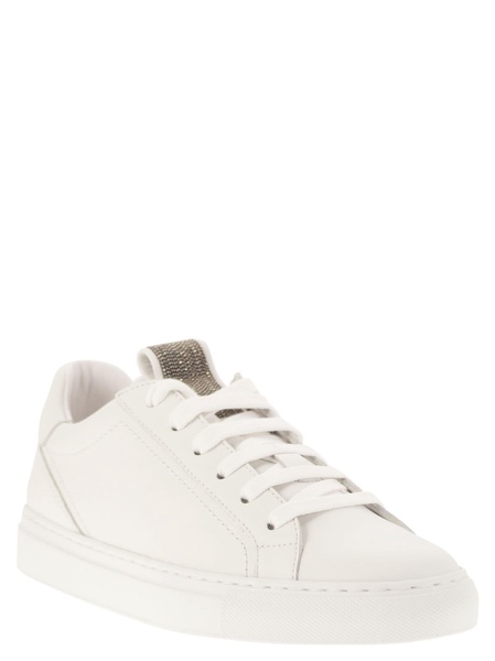 Brunello Cucinelli Matt Calfskin Trainers With Precious Detail