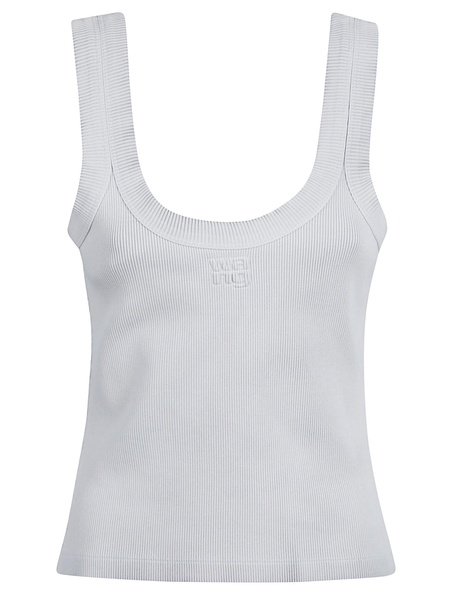 Logo Ribbed Tank Top