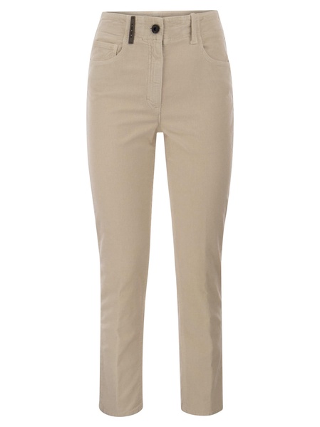 Peserico Milleraies Striped Velvet 5 Pocket Trousers