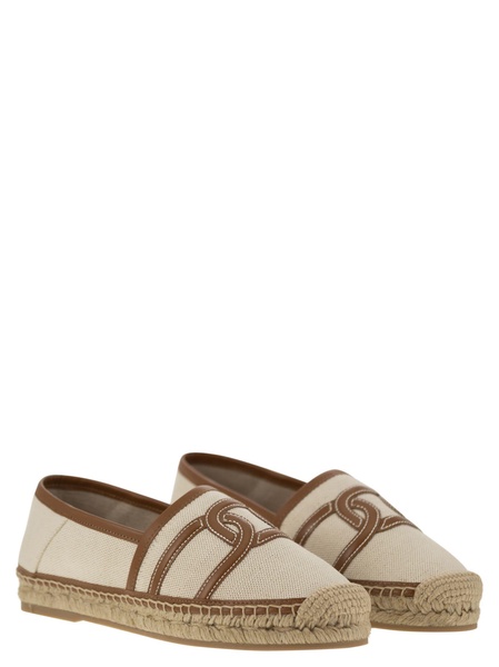 Tod's Slip On Kate In Canvas And Leather