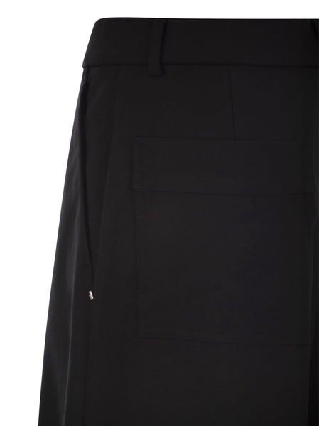 Sportmax Zirlo Wide Leg Trousers In Cotton And Viscose