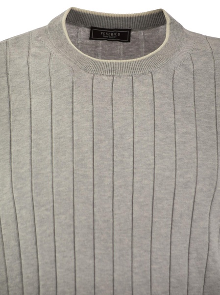 Peserico T Shirt In Pure Cotton Crépe Yarn