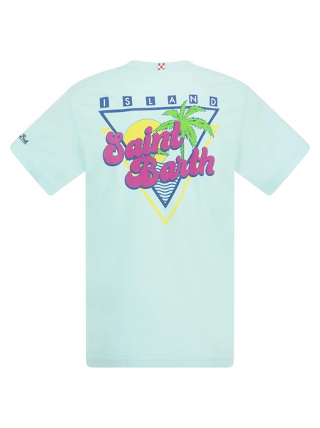 Mc2 Saint Barth Cotton T Shirt With Sb Summer Print