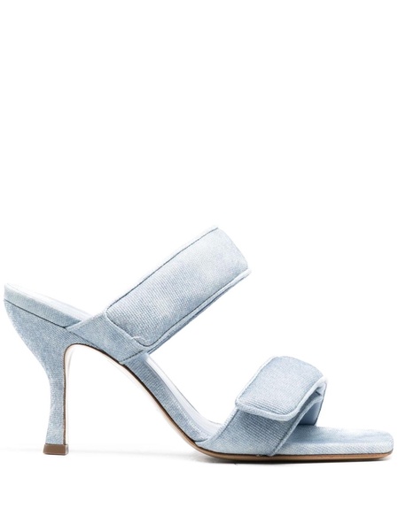 Gia Borghini Two Strap Sandals In Denim