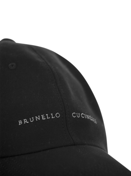 Logo-Embroidered Leather-Trimmed Cotton-Gabardine Baseball Cap