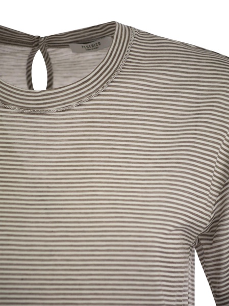 Peserico Lightweight Striped Jersey T Shirt And Punto Luce