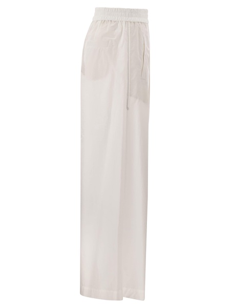 Brunello Cucinelli Elasticated Waistband Wide-Leg Trousers