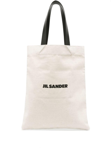 Jil Sander Book Tote Linen Shopping Bag