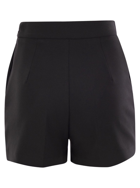 Elisabetta Franchi Stretch Crêpe Shorts with Horse Horse