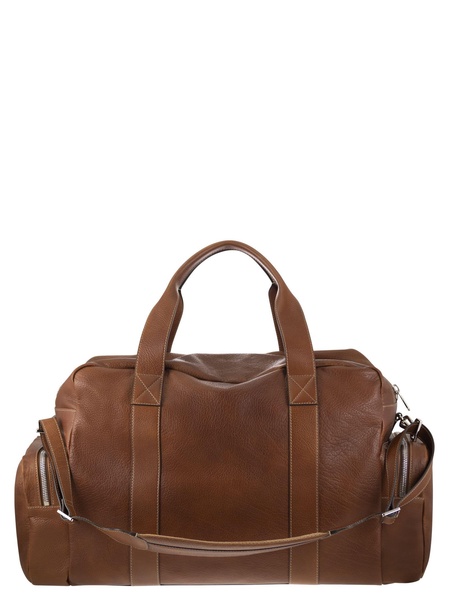 Brunello Cucinelli Leisure Bag In Calfskin With Grain