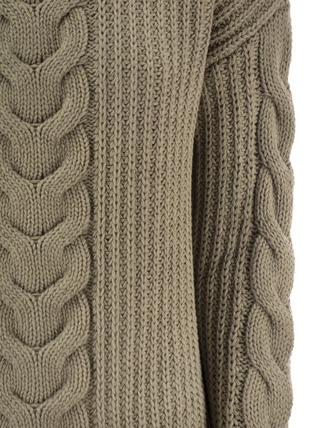 Max Mara Woman Sage Green Cotton Acciaio Sweater