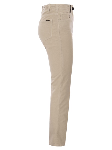 Peserico Milleraies Striped Velvet 5 Pocket Trousers