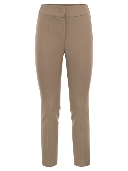 Peserico Skinny Fit Trousers In Viscose And Cotton