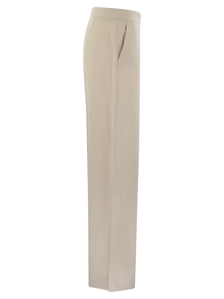 Antonelli Firenze Viscose And Linen Trousers