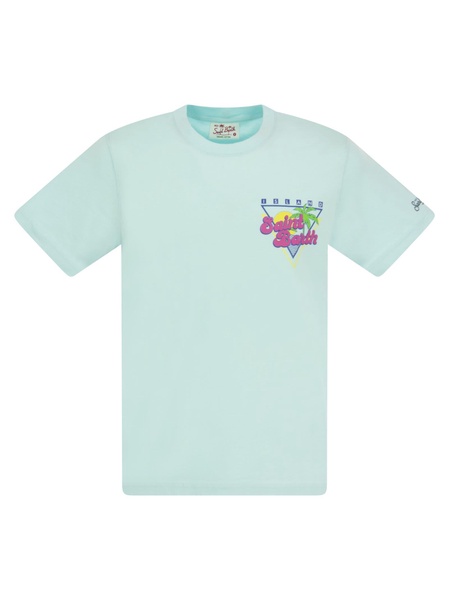 Mc2 Saint Barth Cotton T Shirt With Sb Summer Print