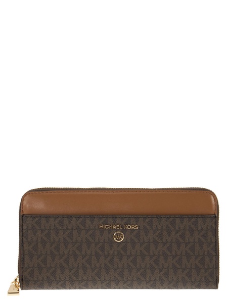 Michael Kors Continental Wallet With Printed Canvas