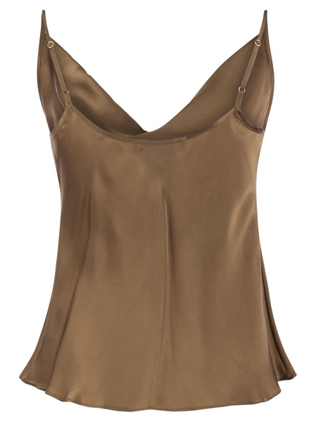 Max Mara Studio Marusca V-Neck Satin Top