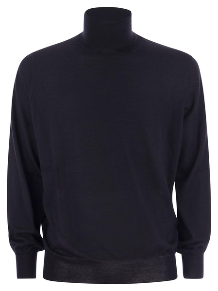 Brunello Cucinelli Lightweight Turtleneck Sweater In Cashmere And Silk