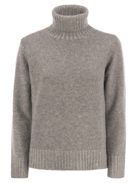 Fabiana Filippi Embellished Turtleneck Knitted Jumper