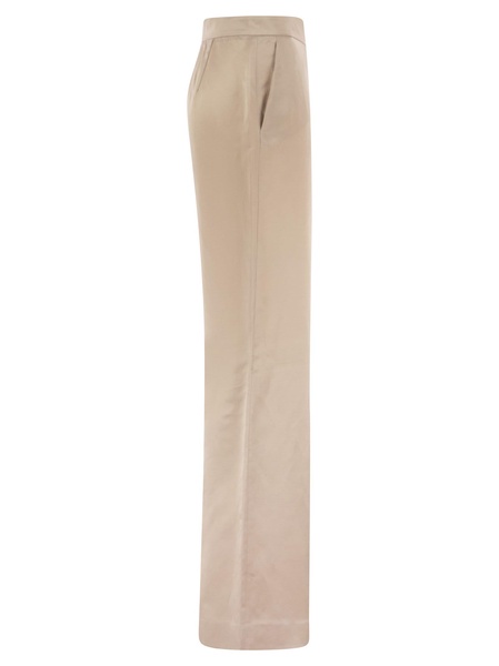 Antonelli Firenze Viscose And Linen Palazzo Trousers