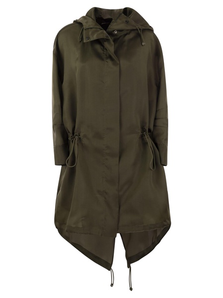 Max Mara Tambuto Silk Organza Oversize Parka