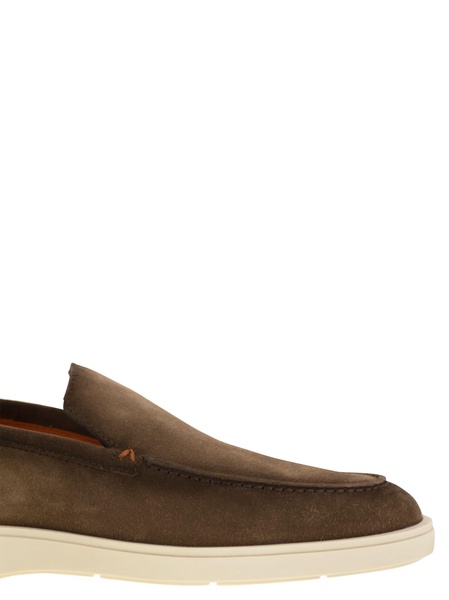 Santoni Suede Moccasin