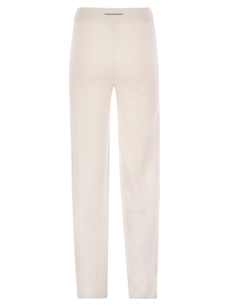 Peserico Wool, Silk And Cashmere Knit Trousers