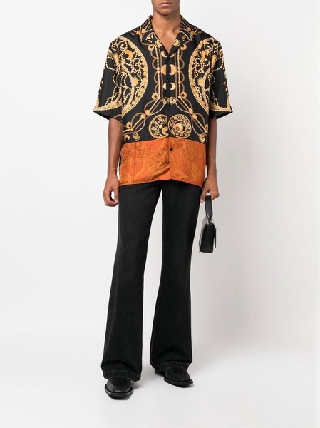 Marine Serre Printed Silk Shirt