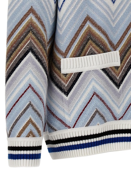 Missoni Zig-Zag Woven V-Neck Cardigan