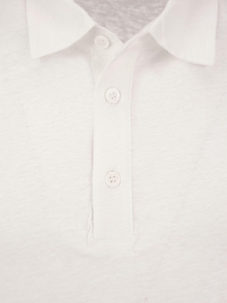 Majestic Linen Polo Shirt With Buttons