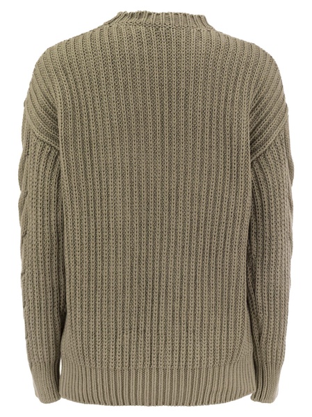 Max Mara Woman Sage Green Cotton Acciaio Sweater